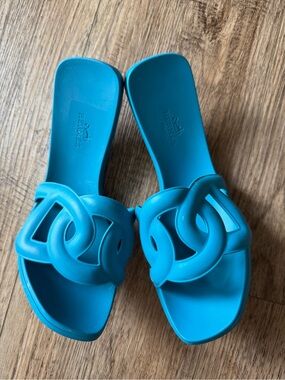 Hermes Aloha rubber sandals size 37